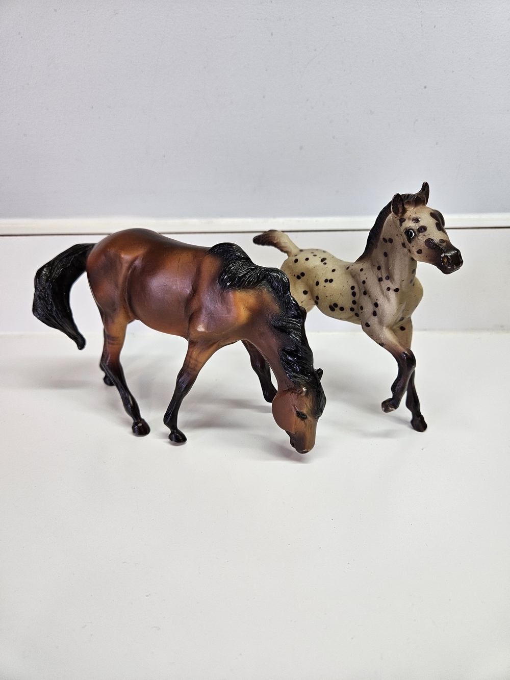 VINTAGE Breyer Colorful Gift Set 683 Rojo Dun & Andalusian Foal Leopard 2006